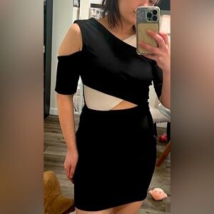 Black and white Yigal Azrouel bodycon dress